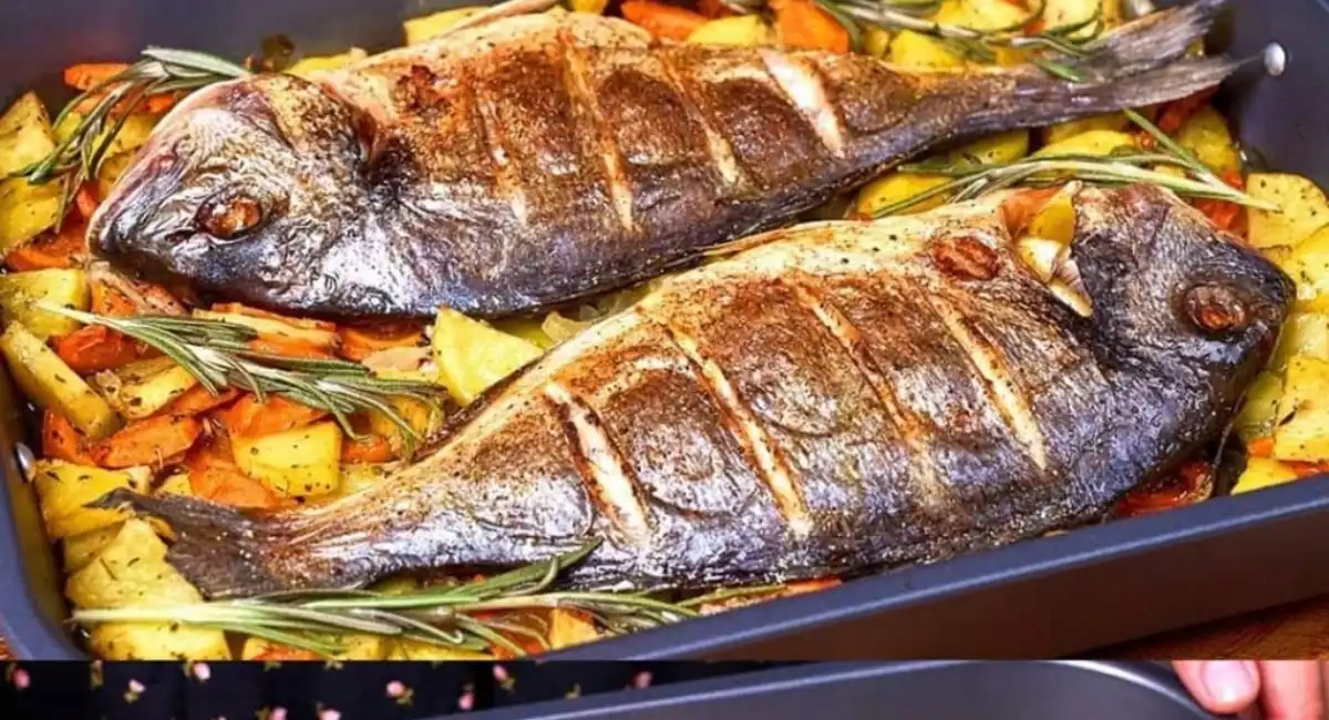 Délicieuse recette de daurade au four avec légumes rôtis