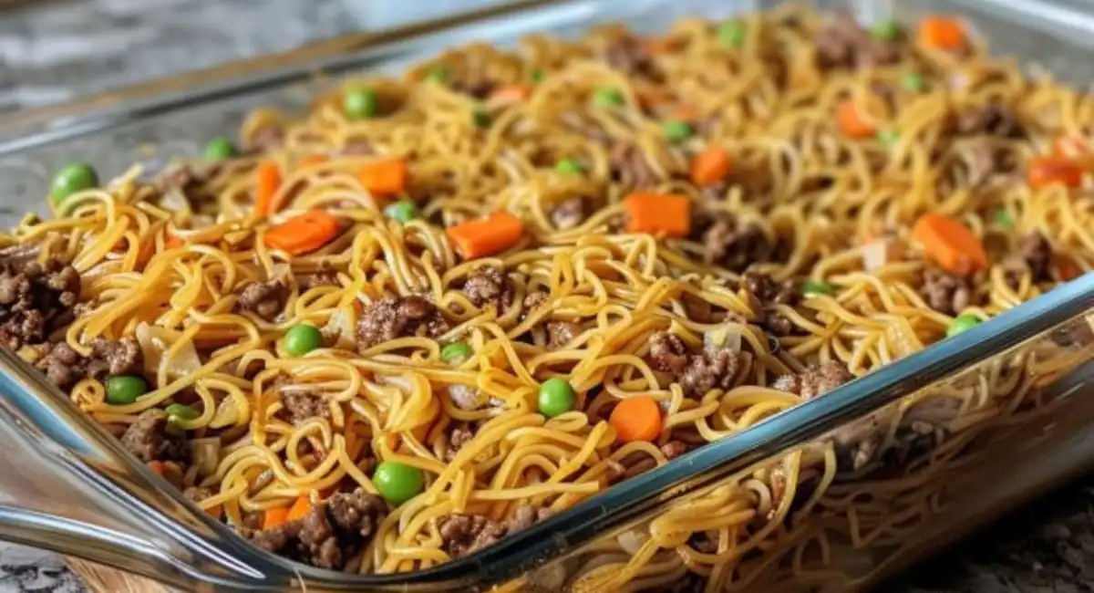 Ground Beef Chow Mein Casserole