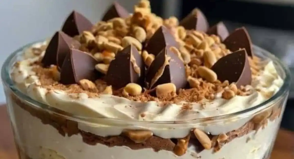 Trifle à la crème de banane au chocolat et au beurre de cacahuète