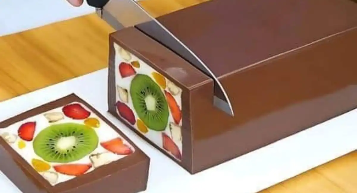 Dessert gelée de fruits et de chocolat