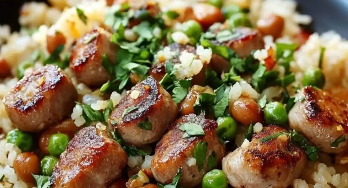 Riz aux Saucisses et Petits Pois