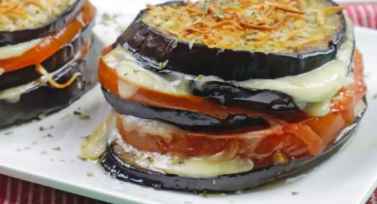 Se te Hara Agua la Boca: Receta de Milhojas de Berenjena, Tomate y Mozzarella😋🔥