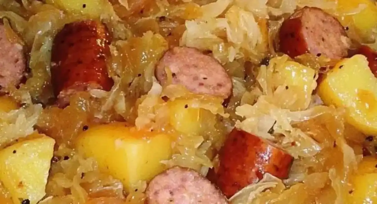 Polish Sausage, Sauerkraut, and Potatoes