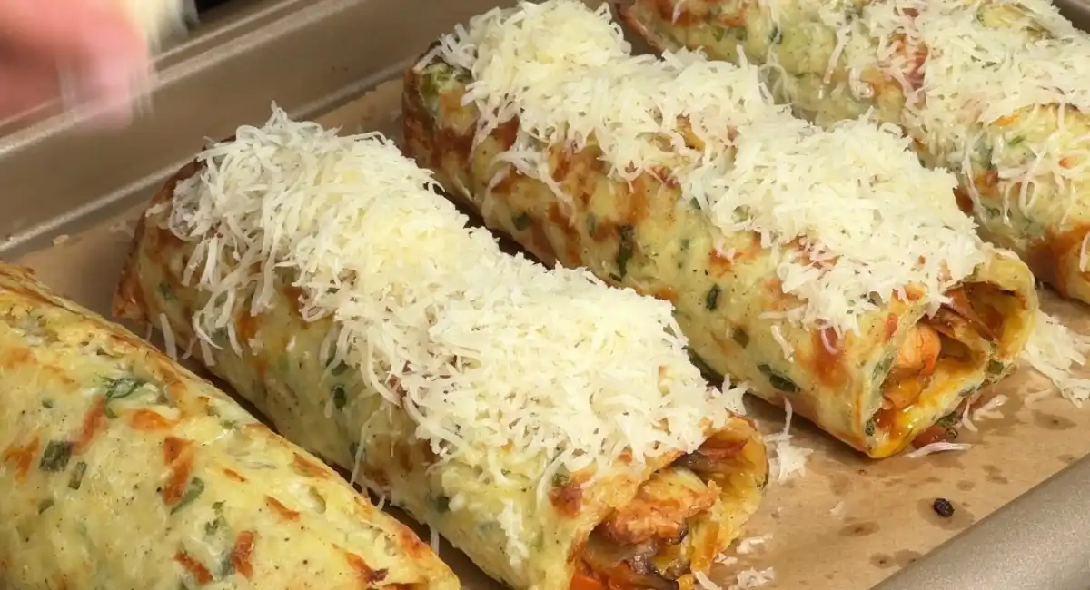 Poulet au fromage et légumes au four