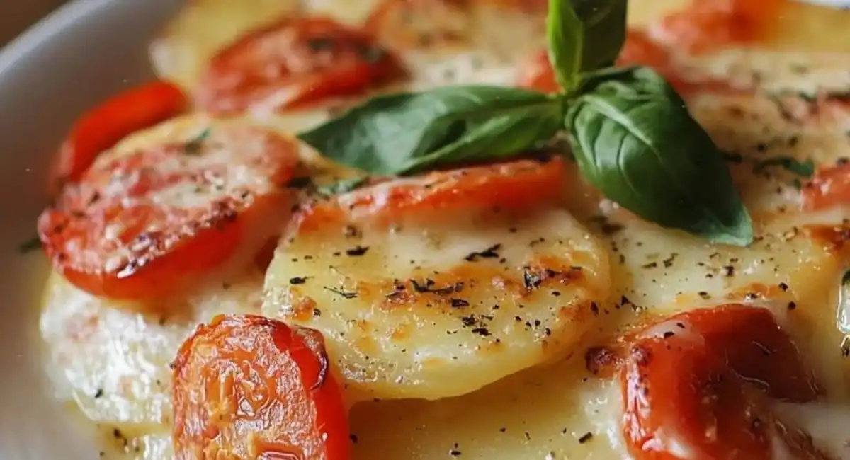 Gratin de Pommes de Terre, Tomates et Mozzarella