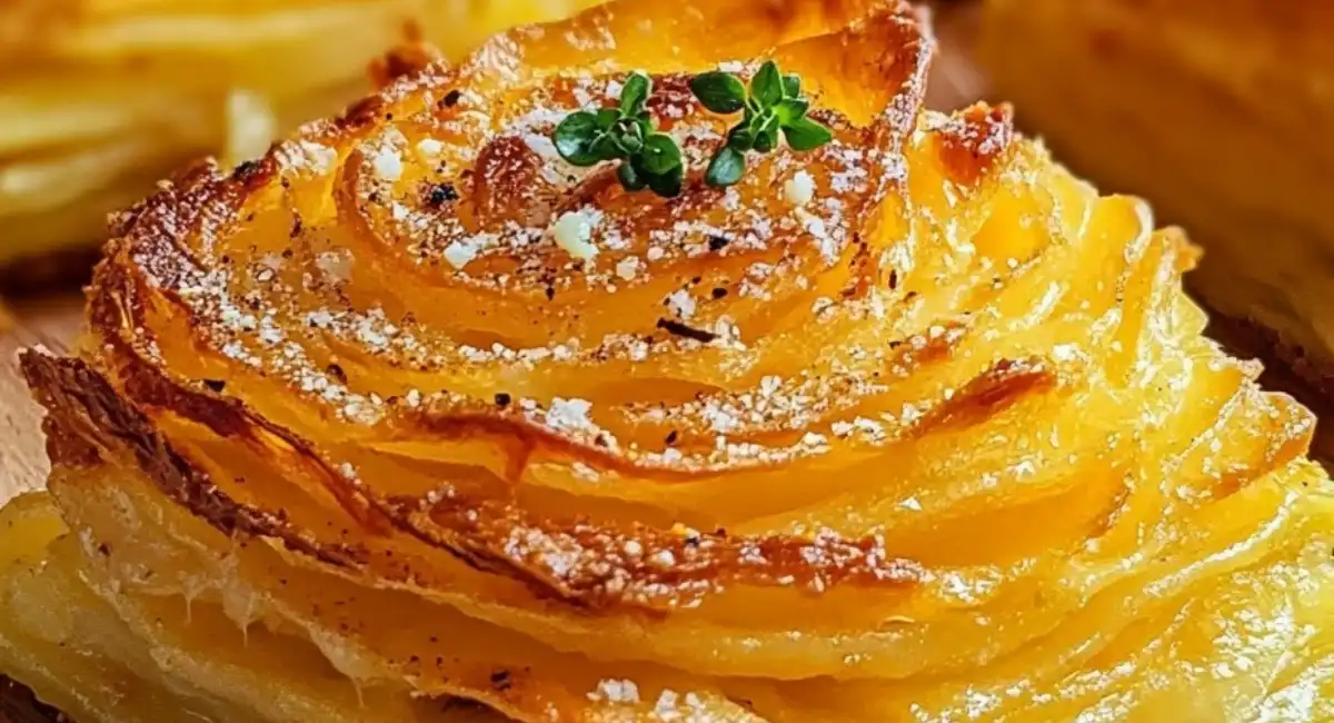 Millefeuille de pommes de terre croustillantes au parmesan