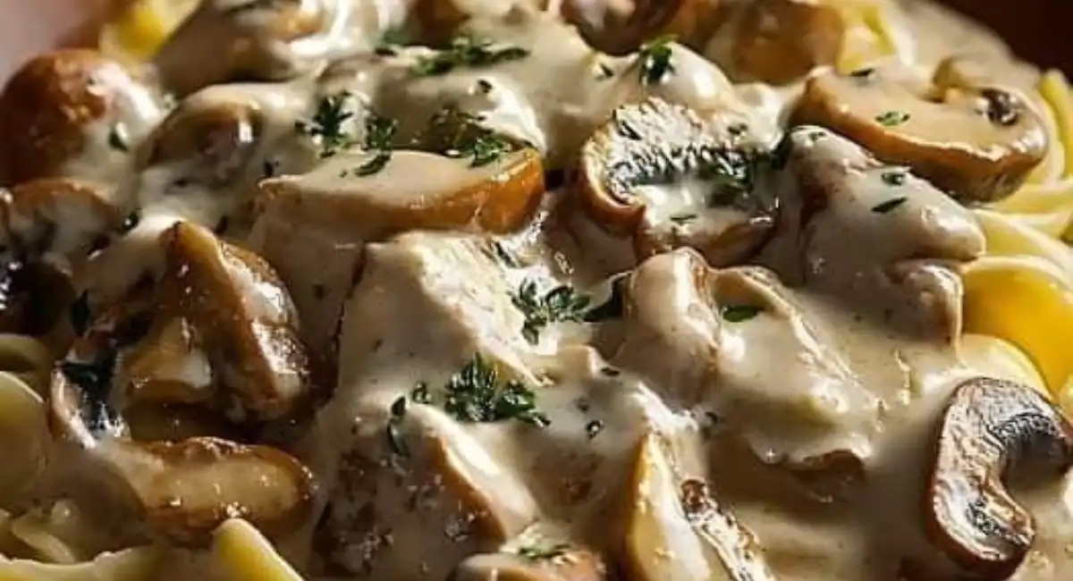 Pâtes à la Crème, Poulet et Champignons : Une Recette Onctueuse et Gourmande