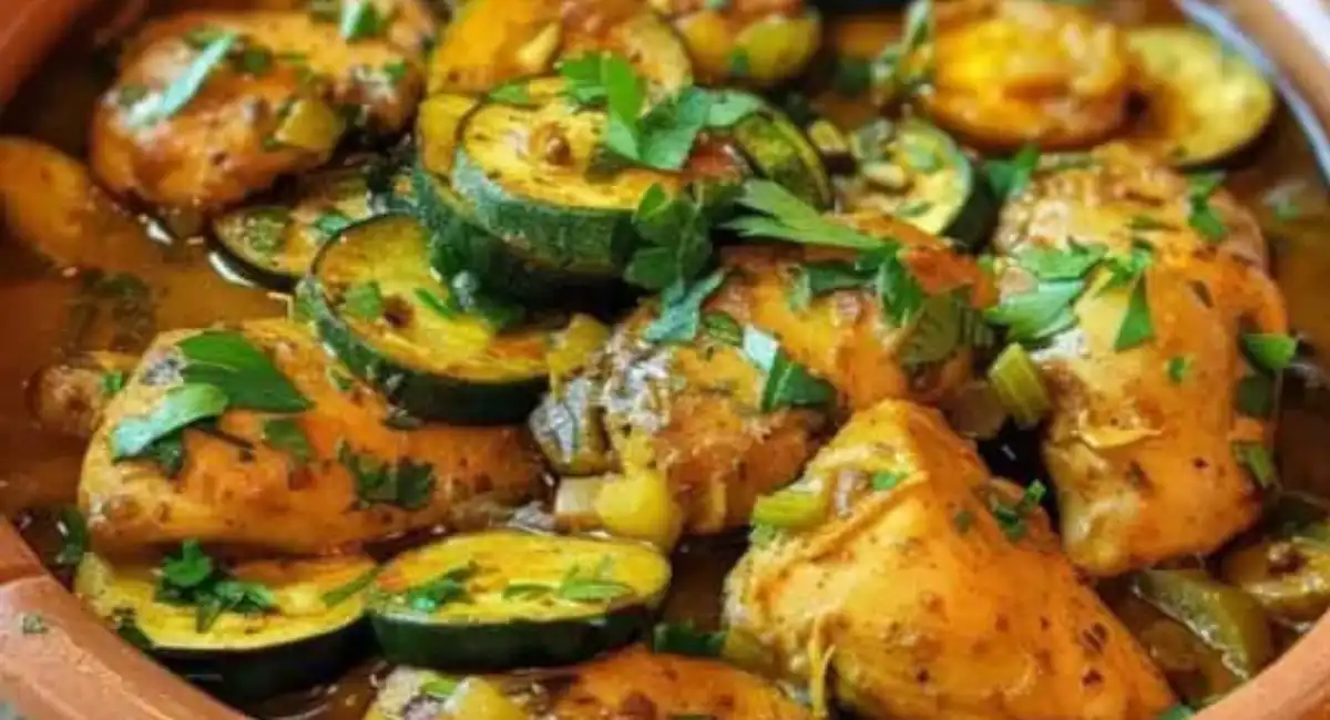 Poulet aux Courgettes Façon Tajine