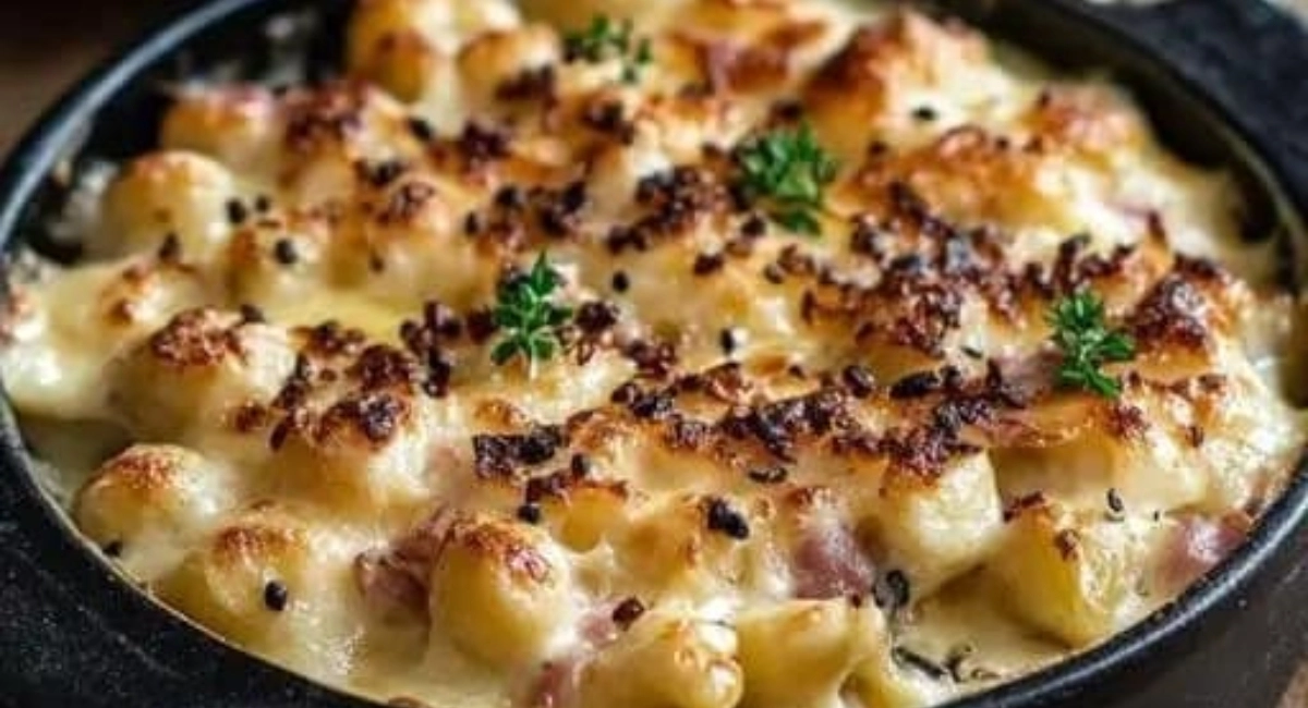 Gratin de Coquillettes à la Raclette et Viande Hachée