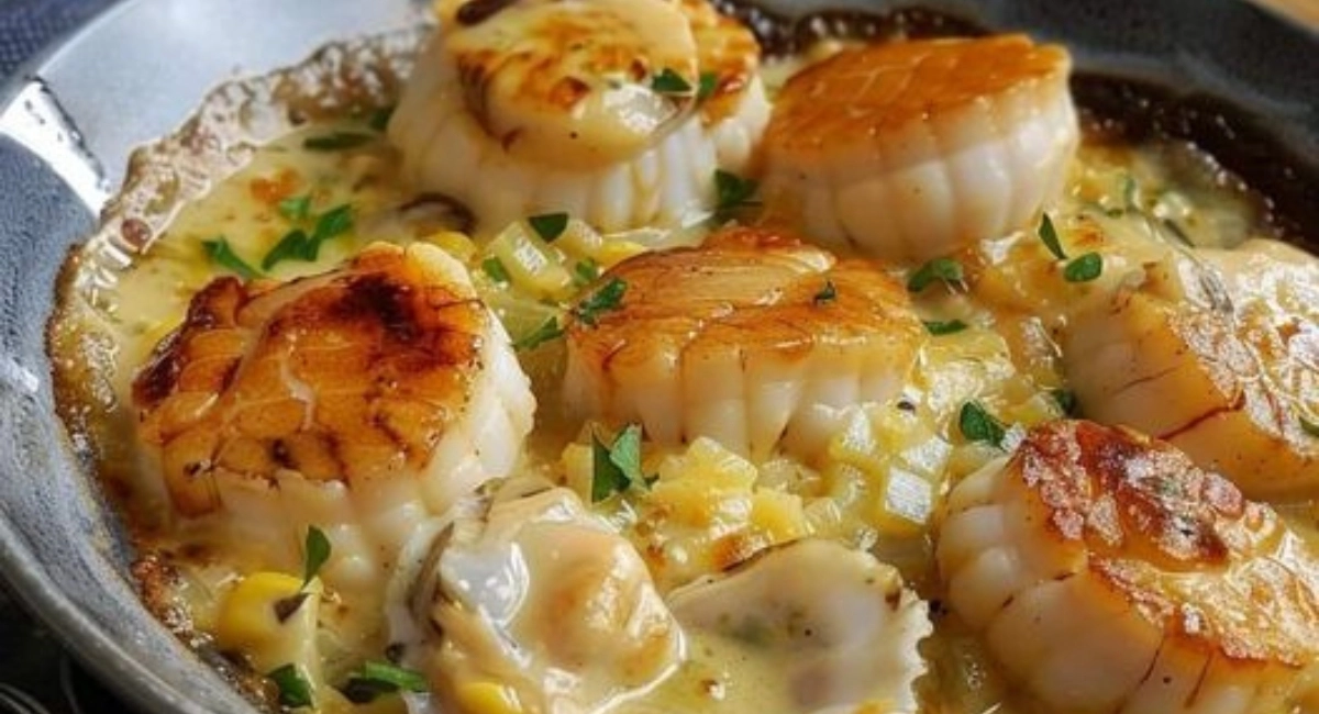 Cassolettes de Noix de Saint-Jacques à la Sauce Normande