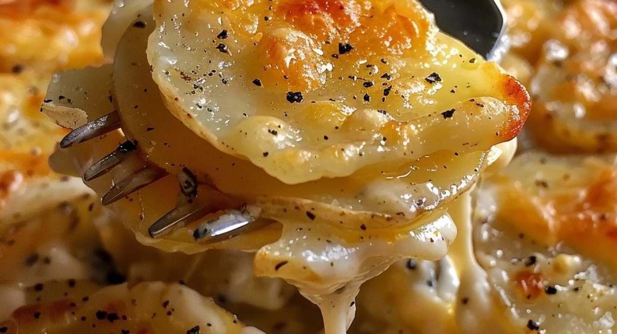 Cheesy Garlic Scalloped Potatoes