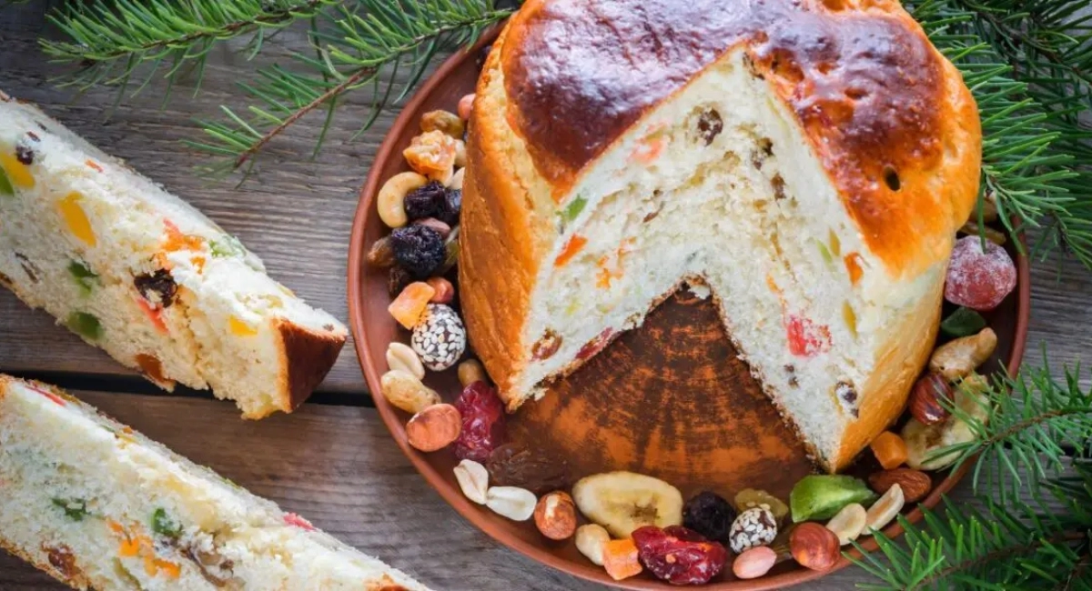 Pan dulce en lata de durazno