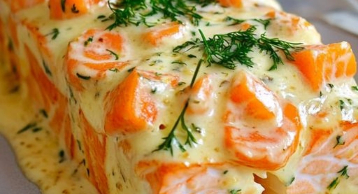  Saumon et Crevettes à la Crème Citronnée