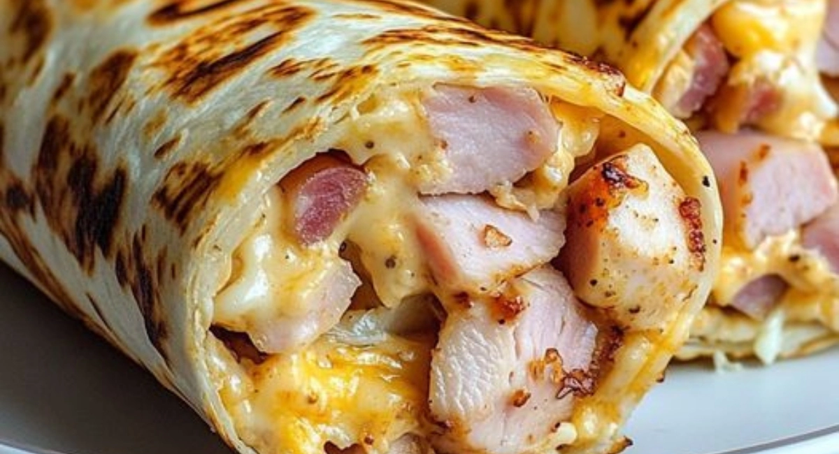 Air Fryer Hot Chicken and Cheese Wraps