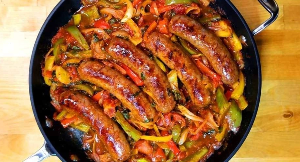 Poivrons et oignons à la saucisse italienne