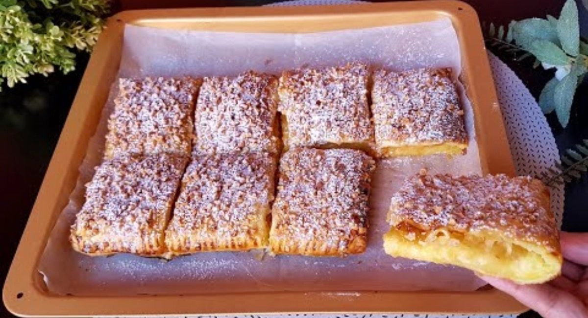 Pâte feuilletée crémeuse aux pommes
