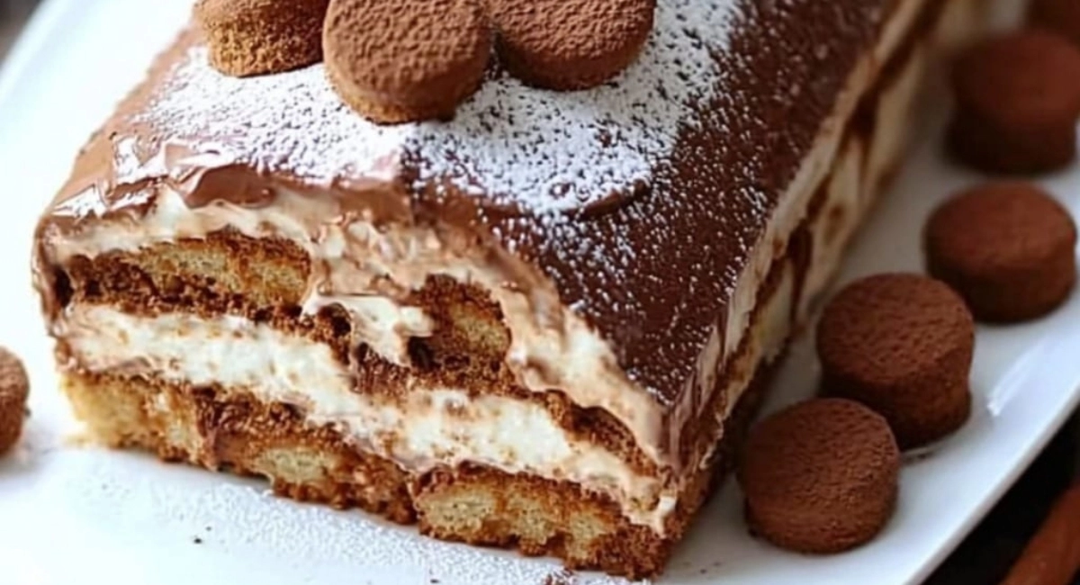 Recette Simple et Facile de Bûche Tiramisu aux Spéculoos
