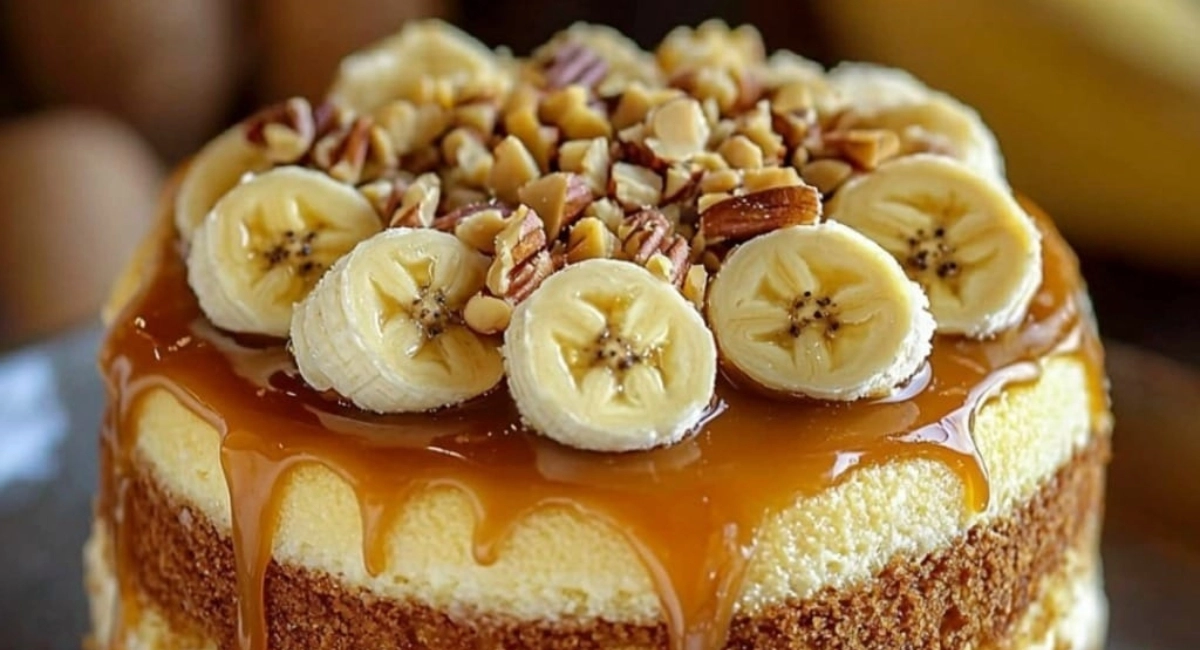 Gâteau Moelleux à la Banane et au Pudding Vanille