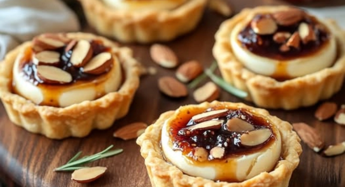 Tartaletas de Queso Brie con Mermelada de Higos y Almendras Tostadas