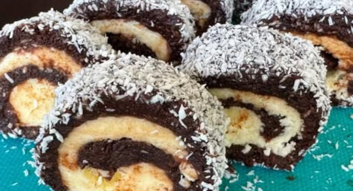 Rouleau sans joue à la noix de coco et au chocolat, le meilleur de tout l'univers !