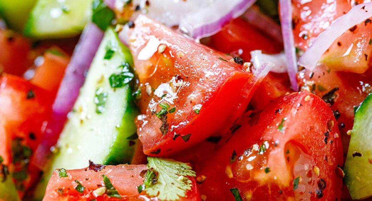 Cucumber, Tomato, and Onion Salad