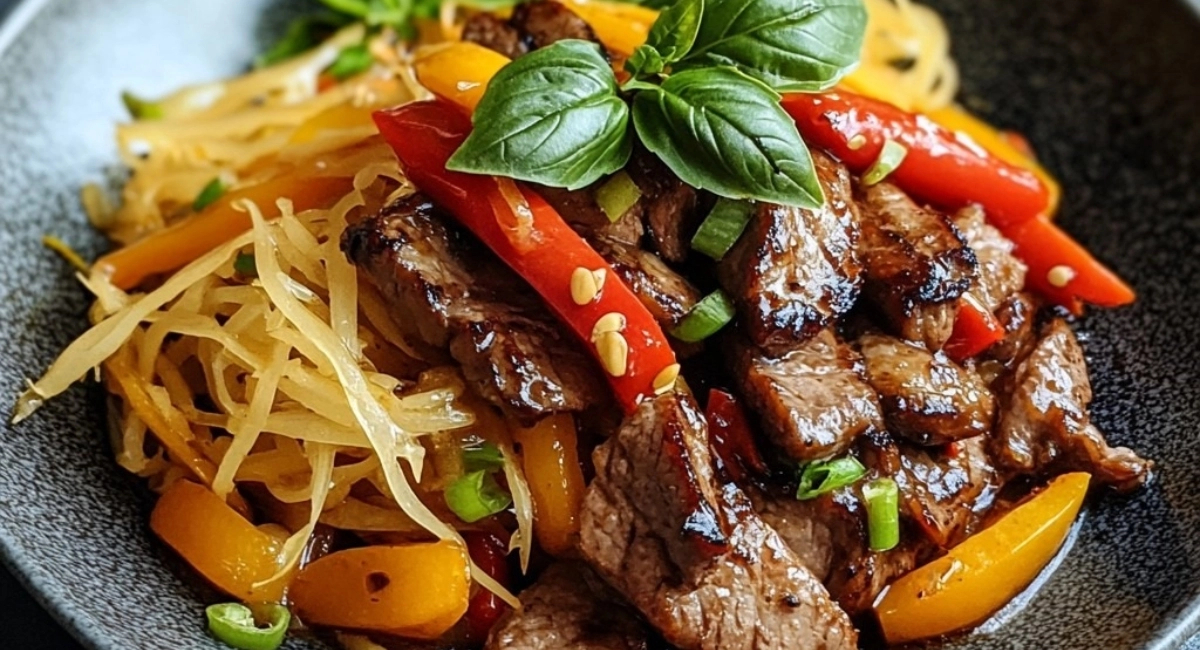 Bœuf Caramélisé & Basilic : Un Délice Exotique et Parfumé