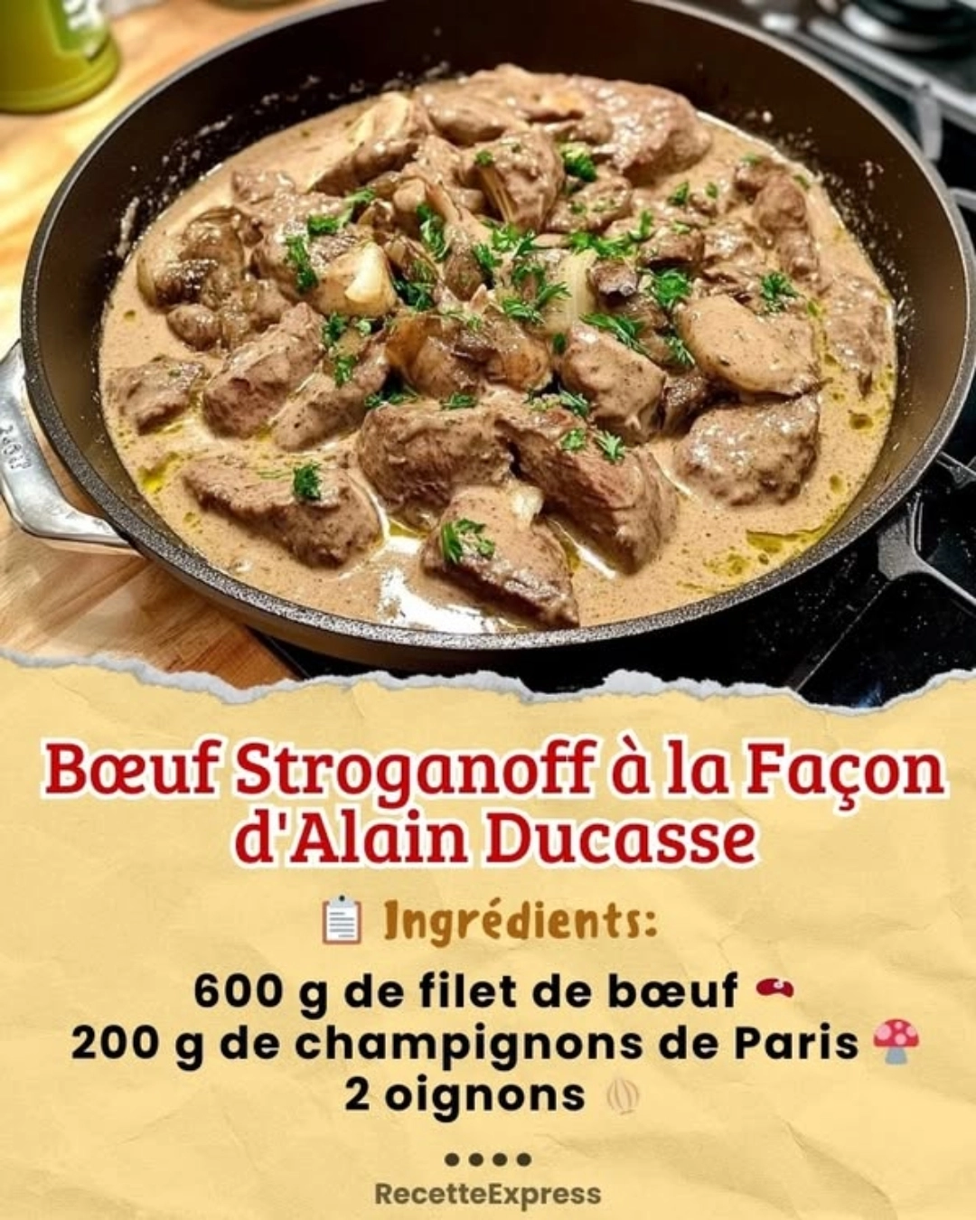 Bœuf Stroganoff à la Façon d'Alain Ducasse!