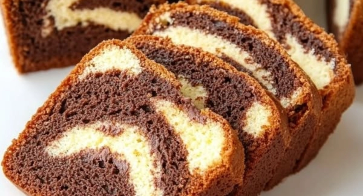 Cake marbré ultra moelleux au chocolat 